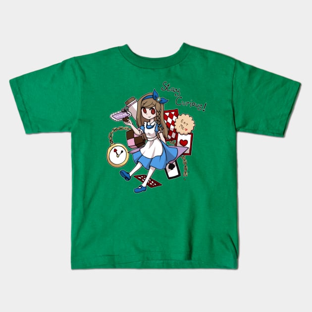 Anime Alice and Wonderland Kids T-Shirt by TonTomDesignz